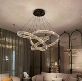 Smoke Crystal Metal Modern LED Chandelier 800 MM - Warm White