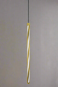 600MM Led Brass Gold Modern Pendant Light for Bedside Dining Hanging Light - Warm White