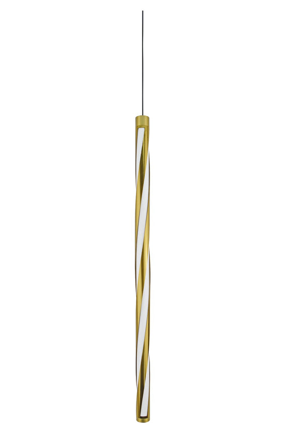 600MM Led Brass Gold Modern Pendant Light for Bedside Dining Hanging Light - Warm White