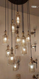 12 LIGHT LED AMBER GLASS DOUBLE HEIGHT STAIR CHANDELIER - WARM WHITE - Ashish Electrical India