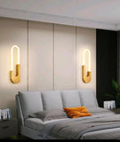 600MM 15W Gold Oval Acrylic Modern LED Wall Light - Warm White