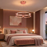 500MM Rose Gold LED Curvy Profile Chandelier Lamp - Warm White