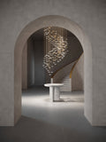 Shell DOUBLE HEIGHT STAIR CHANDELIER