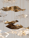 Shell DOUBLE HEIGHT STAIR CHANDELIER
