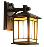 Outdoor Wall Light Fixture Black Wall Lights with Glass Shade - Warm White - Ashish Electrical India