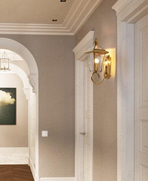 Outdoor Wall Light Fixture Gold Brass Wall Waterproof Lights Wall