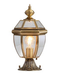 Retro Pillar Light Brass Gate Lamp E27 Lantern Post E27 - Bronze - Ashish Electrical India
