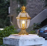 Retro Pillar Light Brass Gate Lamp E27 Lantern Post E27 - Bronze - Ashish Electrical India