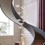 22-LIGHT LED DOUBLE HEIGHT STAIR CHANDELIER - WARM WHITE