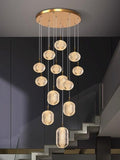 16-LIGHT LED DOUBLE HEIGHT STAIR CHANDELIER - WARM WHITE - Ashish Electrical India