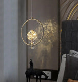 led Gold Crystal Shade 300 MM Pendant Ceiling Lamp Light - Warm White - Ashish Electrical India