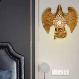 Eagle Wall Lamp Art LED European Creative Wall Lamp Bedroom Bedside Lamp - Gold