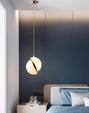 1 LED 150MM Gold Frost Ball Round Pendant Lamp Chandelier Ceiling Light - Warm White
