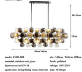 Silver Metal Smokey Clear Glass Chandelier Ceiling Lights Hanging - Warm White - Ashish Electrical India