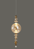 1 Light LED Glass Vintage Gold Pendant Lamp Ceiling Light - Warm White - Ashish Electrical India