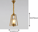 1 Light LED Gold Brass Amber Glass Pendant Lamp Ceiling Light Dining Room - Warm White