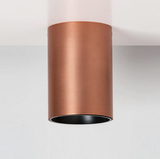 12W LED Indoor Outdoor Rose Gold Ceiling Lamp Round Drum Cylinder Light 3000k (Warm White)