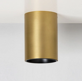 12W LED Indoor Outdoor Antiqe Gold Ceiling Lamp Round Drum Cylinder Light 3000k (Warm White)