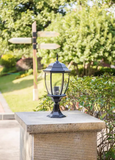 Pillar Light Gate Lamp E27 Lantern Post Outddor Light (Color : Black)