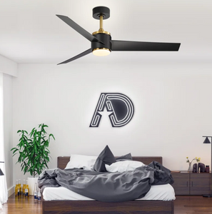 Ceiling Fan with BLDC Motor, 3 Blades, Black Gold