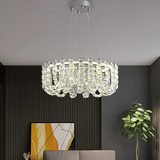 600 MM Crystal Chrome LED Chandelier for Living Dining Room Light- Warm White