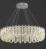 600 MM Crystal Chrome LED Chandelier for Living Dining Room Light- Warm White