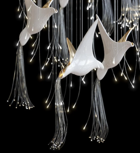 3 Light Led Bird Pendant Ceiling Hanging Light - Warm White