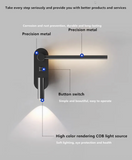 LED Black Bedside Wall Light with Adjustable Linear Spot - Warm White
