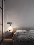LED Black Bedside Wall Light with Adjustable Linear Spot - Warm White