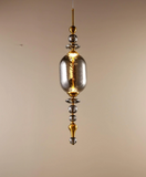 1 Light LED Glass Vintage Smoke Pendant Ceiling Light - Warm White