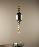 1 Light LED Glass Vintage Smoke Pendant Ceiling Light - Warm White