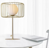 Desk Console Table Lamp with Frost Shade for Bedside Home and Office Use