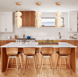 2 Led Gold Modern Pendant Light for Bedside Dining Hanging Light - Warm White