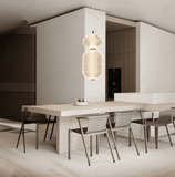 2 Led Gold Modern Pendant Light for Bedside Dining Hanging Light - Warm White