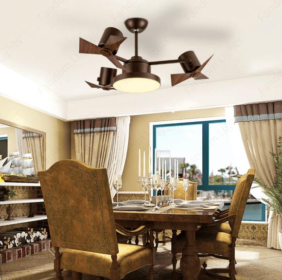 High Quality Silent Function Ceiling Fan with Remote Control Copper Motor Fan Light