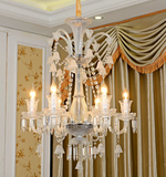 8 LIGHT Amber Champagne GLASS ITALIAN CHANDELIER CEILING LIGHTS HANGING - WARM WHITE