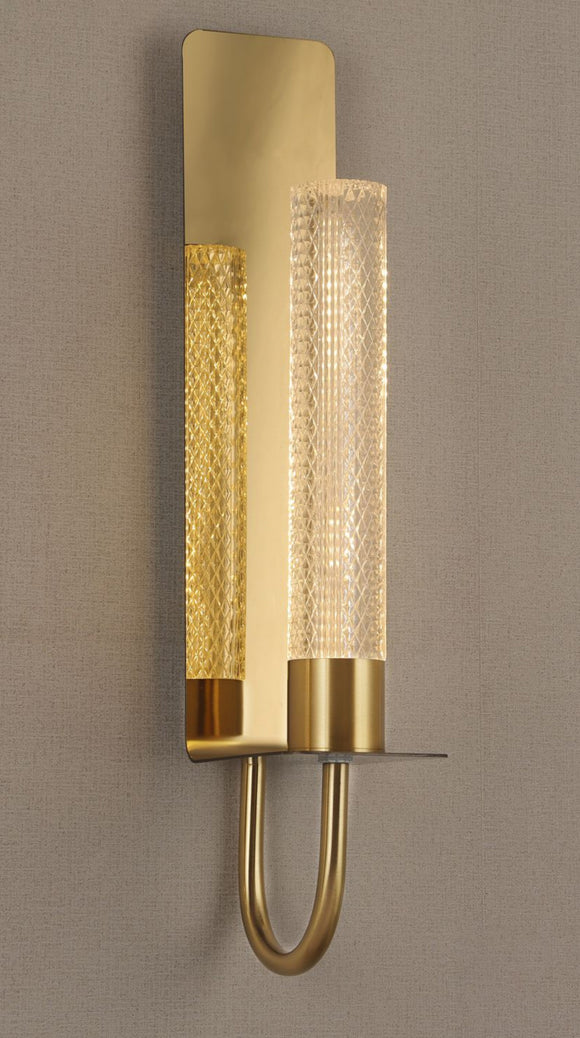 led Gold Metal Wall Light for Living Room Drawing Room Bedroom - Warm White