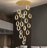 22-LIGHT LED DOUBLE HEIGHT STAIR CHANDELIER