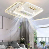 500x500MM Square Low Height Ceiling Light with Bladeless Fan LED Chandelier