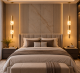 Led Brushed Gold Metal Stone Hanging Pendant Ceiling Light