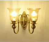 2 Light Vintage Brass Gold Metal Wall Light for Living Room Drawing Room Bedroom