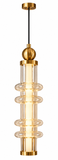 Gold Long Amber Champagne Glass Pendant Ceiling Light