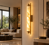 LED 700MM Gold Faux Stone Modern Wall Light Living Dining Wall Light