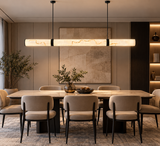 1000MM Faux Marble Black LED Light Chandelier Lighting