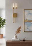 Electroplated Metal Gold Finish 2 Tube Wall Lamp