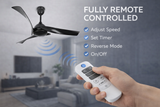 52 INCH BLACK WIND LAMP CEILING FAN REMOTE CONTROLLED