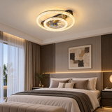 500MM Gold Modern Surface Ceiling Fan Chandelier with Remote Control ABS Blades