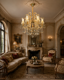 9 LIGHT Cognac GLASS ITALIAN CHANDELIER LIGHT FOR DINING HALL