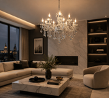 12 LIGHT Clear Glass Shade ITALIAN CHANDELIER LIGHT