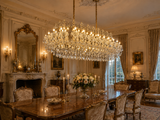 40 LIGHT ROYAL CRSYTAL RECTANGULAR ITALIAN CHANDELIER LIGHT FOR DINING HALL